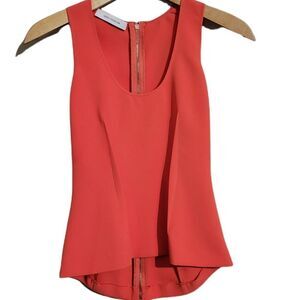 Cedric Charlier Top Sleeveless Orange Size 4